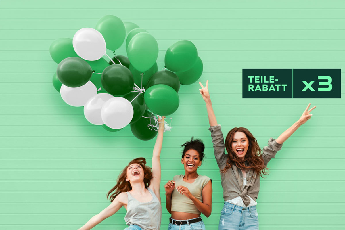 3-facher Teilerabatt